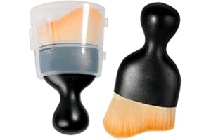 AOCISKA Car Interior Detailing Brush,Soft Bristle Cleaning Brush Car Detailing Brush Dusting Brush,Car Interior Cleaning Tool,Auto Detail Brush Car Dash Duster Brush (Brown with Cap)