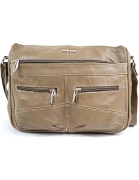 Damenumhängetasche aus Leder mit besonderer Ausstattung