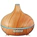 Produktbild Ätherisches Öl Dispergierer 300Ml Ultraschall Aromatherapie Ultra Dünne Luftbefeuchter Office Home Schlafzimmer Wohnzimmer Studie Yoga Spa - Holzmaserung