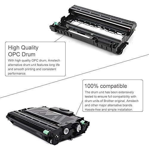 Amstech 1 Pack 12000 Pages kompatible Black Toner Cartridge DR-2300 DR 2300 Replacement for Brother HL-L2300D L2320D L2340DW L2360DN L2360DW L2365DW L2380DW, DCP-L2500D L2520DW L2540DN L2540DW, MFC-L2700DW L2720DW L2740DW L2700DWR L2700DN L2680W - 3