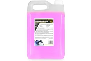 beamz FSMF5H High Density Smoke Machine Fluid 5L - Thick, Long-Lasting Fog Liquid for DJ Events, Theatre Productions, Stage Effects & Parties - Non-Toxic, Odourless & Biodegradable Solution