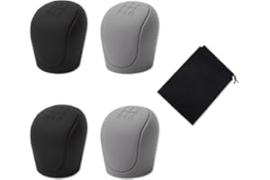 BORISCA 4 Pz Universale Copertura Pomello Cambio in Silicone con Borsa, Morbido Copertura in Silicone per Cambio Auto, Lavabile Copri Pomello del Cambio per Auto per Antiscivolo (A)