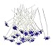 TQWY Lovely Charm 20pcs Wedding Bridal Party Diamante and White Faux Prom Pearl Flower Rhinestone Crystal Hair Pins Clips Grips Pins Hairpins Bridesmaid Clips (J dark blue)