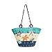 Produktbild Holywonder Farbe Uhr Seestern Zuckerrohr Tasche Gewebt Tasche Handgemachte Aufbewahrungstasche Einkaufstasche
