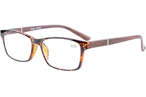 Eyekepper Sprężynowe zawiasy wygląd drewna Arms Crystal Clear Vision okulary do czytania