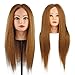 Training Head Cosmetology Hairdressing, CoastaCloud Mannequin Manikin Dolls Head 26 Inch 98% Real Hair Practice Training Hair + Table Clamp