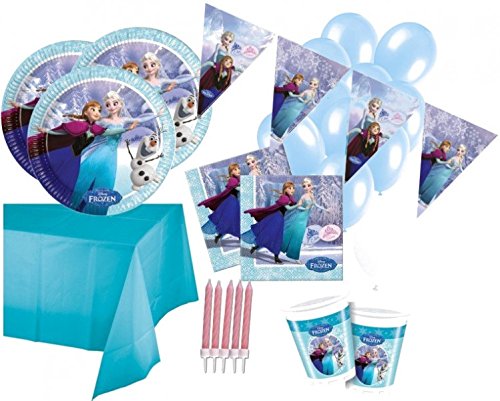 XXL 84 Teile Eiskönigin Party Deko Set für 16 Kinder