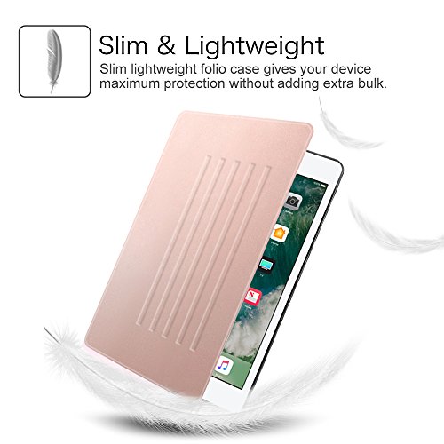 Fintie iPad 9.7 Zoll 2017 Hülle – [Multi-Sichtwinkel] Ultra Schlank Magnetische Kickstand Schutzhülle Abdeckung mit Auto Schlaf / Wach Funktion für Apple iPad 2017 Neue Modell, Roségold - 4