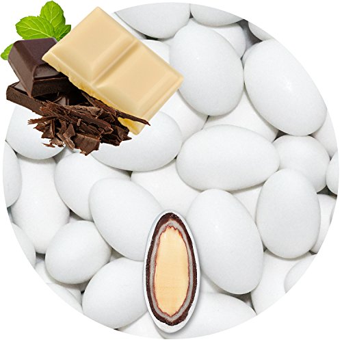 500g Hochzeitsmandeln Gastgeschenke Double weiß Schokomandeln griechisch EinsSein® Hochzeit Zuckermandeln Schokomandeln Bonboniere Bonbons Schokotafeln ohne organzasäckchen Dragees Taufe Taufmandeln
