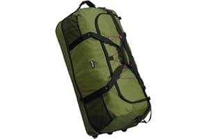 ‎NEW REBELS New Rebels® Rollbarer Rollable Trolley - Große Wochenendtasche/Sporttasche - 80x40x36cm - Reisetasche - Olivgrün