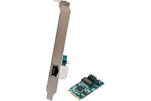 IO CREST 2.5 Gigabit Ethernet M.2 M+B key Interface Card 10/100/1000/25000 Mbps RJ45 LAN Intel I225 Chipset