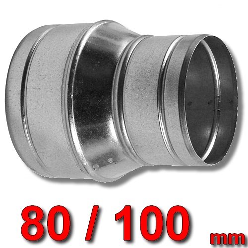 Reduzierstück Reduktion Ø 80 100 125 150 mm Alu-Flex-Rohr Lüfter RDS (80mm – 100mm) - 2