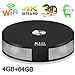 Produktbild TV Box, Topseller Store R10 Smart 4K TV Box Android 7.1 RK3328 Quad Core 4GB DDR3 64GB Bluetooth 4.1 2.4G/5G Dual Wifi Set Top Boxes 1000M WAN 3D 4K Ultra HD TV (4+64GB)