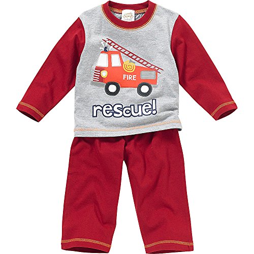 Lullaby Baby Boys Fire Engine Pyjamas - Red - 6/12 Months