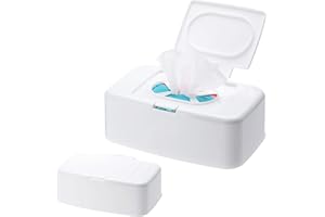 Funmo 2 Piezas Caja para Toallitas,Caja para Toallitas Húmedas,Caja de Servilletas,Genérico Dispensador de Toallitas para Oficina Casa Cocina Humedas Dispensador de Toallitas(Blanco)