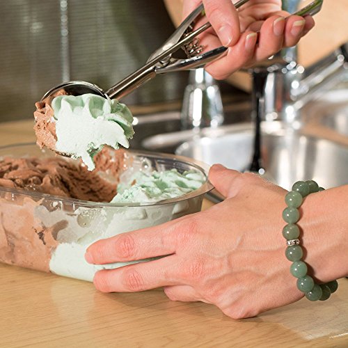 ZNYSTAR Portionierer Eisportionierer Eis-Löffel Eiskelle Schaber Eiszange Eiskratzer 4cm Edelstahl Eisbereiter für Tadellos runde Kugel aus Eis (Eisportionierer) - 7