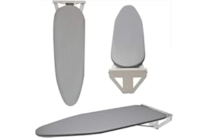TONCHEAN Montato Asse da Stiro a Parete Asse da Stiro Con Copertura Resistente al Calore Design Risparmio Spazio Famiglia Professionale Fold Down Iron Board per Casa Hotel