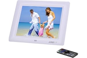 Andoer Cadre photo numérique 8" HD TFT LCD Réveil Lecteur MP3 MP4 Vidéo Avec remote desktop