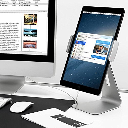 First2savvv PBZJ-STT-16UFS01 iPad Pro Aluminium Ständer Halter Halterung Tischständer Stand für 9 -13 Zoll-Tablet- iPad Air 2, Samsung Galaxy Tab Pro S Surface Pro 4 etc mit zwei Halter für Tablet vom 9. bis 13. Zoll. mit schwarz USB-Ventilator - 6
