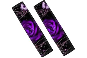 Coloranimal Auto-Sicherheitsgurtpolster, Rose, Schmetterlings-Motiv, Auto-Schultergurt, Abdeckung für Autos, Rucksäcke, Lila