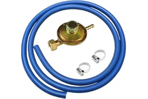 OPIROS Promo Box Regolatore A Taratura Variabile + Tubo mt.1,5 per Bombola Gpl Cucina (Regolatore variabile+Tubo+Fascette)