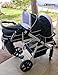 Car Double Gemelar. Children different Ages. 2 Chairs + 1 Tote Bag + Accessories. negro-colores. Onyx Tandem