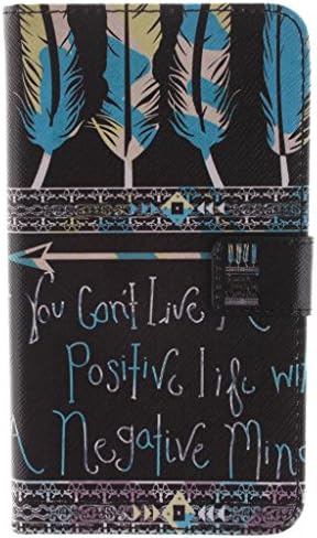 For Huawei Ascend Mate 7 Case [with Free Screen Protector],Kwapo® Stylish Premium Flip Magnetic Detachable PU Leather Wallet with Credit Card Holder Slots Smart Standing Folio Book Style Ultra Thin Nice Drawing Patterns Protective Case Cover Skin for Huawei Ascend Mate 7 - Tribal Feather