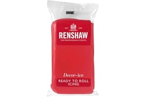 Renshaw Just Roll With It Fondant Icing - Poppy Red, 250 g (Pack of 1)