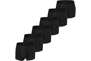 JIATAOBAO Boxer Shorts Mens (Pack of 6), Cotton Fitted Underwear Retro Trunks Breathable Briefs, Suitable For Leisure, Sports And Business, S, M, L, XL, XXL