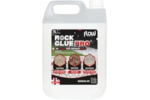 FLOW TM SIMPLY AMAZING PRODUCTS Rock Glue Pro – Heavy-Duty Water-Based Gravel & Mulch Binder for Driveways, Garden Paths | Long-Lasting, Weatherproof, Easy-to-Apply Formula (Clear, 5 Litre)