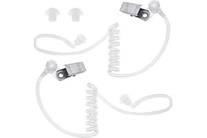 lasuroa 2pcs Cosplay Spy Earpieces Toy, Fake Earpieces with Replacement Earplugs, Agent Security Guard Cosplay Gear Gadgets Costume Accessories for Kids Men Women Party Favors