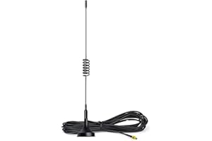 AIGOLINK TS9 Antenne 4G LTE Antenne réseau 10dBi avec Base magnétique et câble RG174 de 3m 4G antenna pour routeur 4G LTE Hotspot Mobile Huawei E5372 E398 E3276 E392 E3272