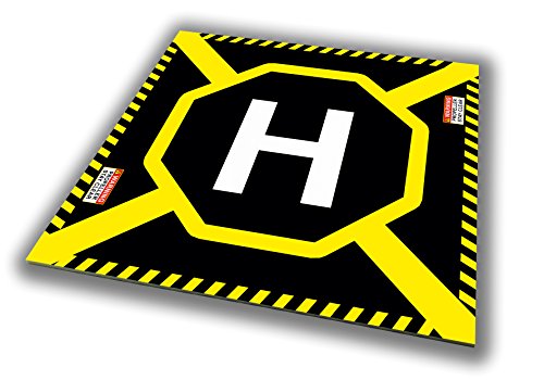 Preisvergleich Produktbild Droneport - Helicopter Edition - Drohnen / Helikopter Landeplatz / Landeplattform - mobiler Landeplatz / Landing Platform / Dronepad / Helipad / Heliport / Pad für Drohnen, Helikopter & Quadrocopter (Large, Schwarz / Gelb)