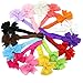 Baby Headband, HBF 15Pcs Multi-Coloured Bow Baby Girl Headband Elastic Headband for Girl (2)