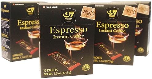 Trung Nguyen G7 Arabica Espresso Vietnam Instant Coffee, 5.2oz(150g), 60 sachets