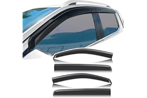 ‎JHCHAN JHCHAN Windabweiser für VW Amarok 2023–2025, für Volkswagen Amarok V6 TDI 4 Motion Double CAB Regenschutz, Amarok Fenster externes Zubehör zum Aufkleben, rauchschwarz, PMMA 4 Stück