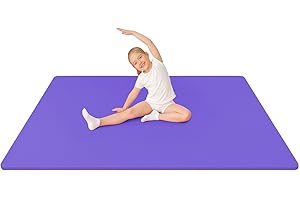 Original Cup Gym Mat Grand Tapis de Gymnastique Violet 200x140x1 cm | Enfant & Adulte | Gym, Yoga, Pilates, Fitness | Antidérapant, Confortable, Enroulable | sans PVC & Non Toxique | Aerobik