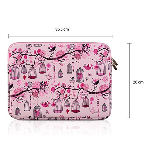 kwmobile Laptoptasche Neopren Sleeve f  r 12 5 13  13 3 Laptop Ultrabook - Ultrabook Notebook Tasche Schutzh  lle mit V  gel K  fig Ast Design Case H 