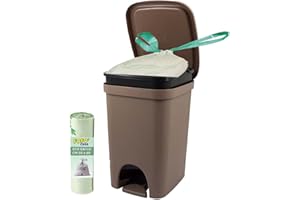 FOFO' PATTUMIERA BIDONCINO PER LA RACCOLTA DELL'UMIDO CAPACITA' 18 LT,COLOR MOKA,CON 10 SACCHETTI COMPOSTABILI GRATIS