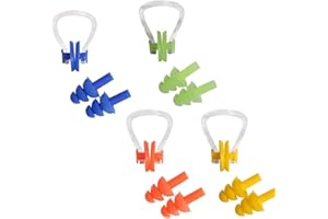 Teegxddy 12 PCS pinzas nariz natacion pinza nariz natación pinza nariz natación adulto pinza nariz natación niña nose clip pinza nariz clip de nariz protector de nariz para gafas (4 set)