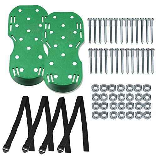 Rasen-Belüftungs-Schuh-Garten-Spikes-Sandelholze mit Nylonschnallen und 2 Riemen für das Belüften Ihres Rasen oder des Yards - 7