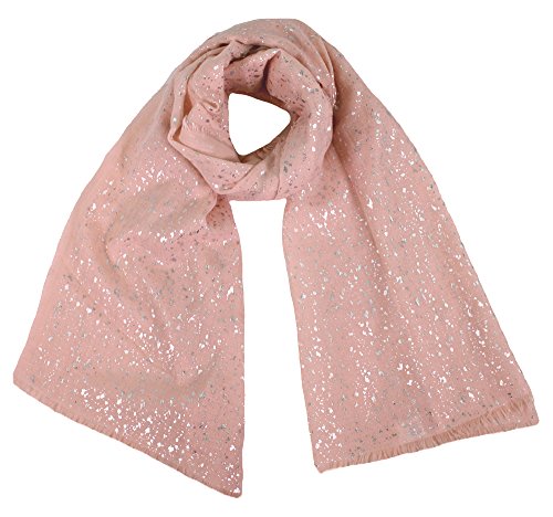 Style SliceEvening Star Sparkle Scarves for Women Lightweight Shawl Wedding Foil Print Scarf Wrap Stars and Moons