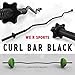 Produktbild We R Sports Schwarz Curlstange mit Sternverschlüssen Gewicht Lifting Gym Fitness EZ 2,5 cm Barbell