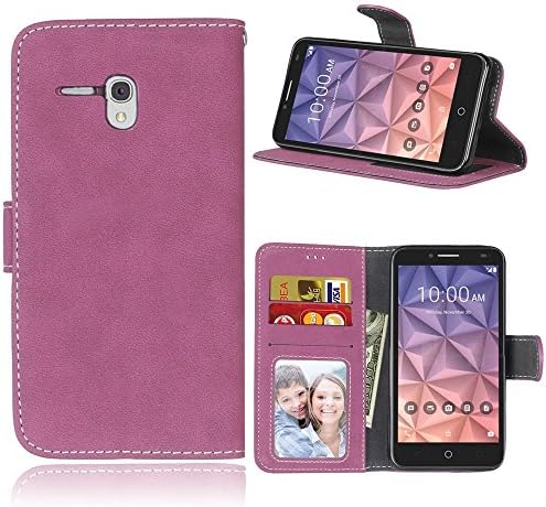One Touch Fierce XL Case,BONROY® One Touch Fierce XL Retro Matte Leather PU Phone Holster Case, Flip Folio Book Case, Wallet Cover with Stand Function, Card Slots Money Pouch Protective Leather Wallet Case for One Touch Fierce XL