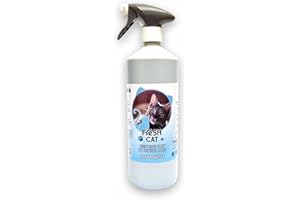 Trade Chemicals Litter Tray Cleaner Deodoriser Fresh Cat Trigger Spray Bottle 1L (BABY POWDER)