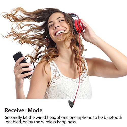 Blufree Trasmettitore e Ricevitore Bluetooth 4.2 con aptX a Bassa Latenza, Dual Link, 3,5 mm Jack, Adattatore Audio Wireless 2 in 1 per TV, PC, Cuffie, Sistemi Stereo, Altoparlanti, Smartphone, Tablet