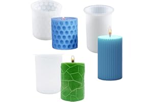 WYAHYQ 3Pezzi Stampo per candela Candela a colonna Candele decorative Stampi per Candele fai da te