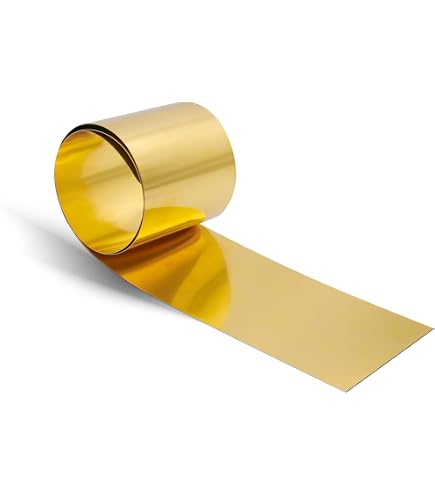 Rouleau De Feuille De Laiton H65 - 0,1 Mm X 150 Mm X 2500 Mm - Parfait Pour Bricolage Et Projets Créatifs - 10