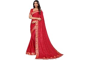 SIRIL Damen Spitze & Peral Arbeit Lycra Saree mit ungenähter Bluse Stück