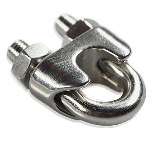 Drahtseilklemme 10 X Bügelklemmen 3 mm EDELSTAHL V4A Klemme Drahtseil Seilklemme - 2